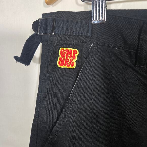 Empyre 30 Black Cargo Pants Tie Ankle Goth Streetwear Adjustable Waist Goth Emo - Picture 4 of 9